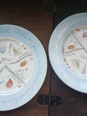 Royal Stafford Diet Plates – Set of 2 Made in England SHIPS FREE